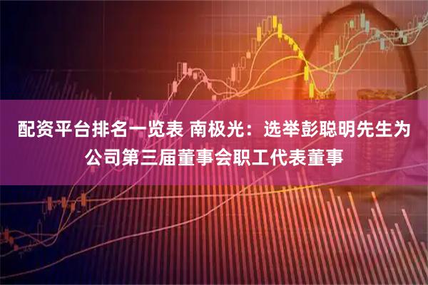 配资平台排名一览表 南极光：选举彭聪明先生为公司第三届董事会职工代表董事